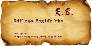 Rázga Boglárka névjegykártya